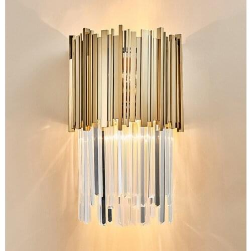 Living room crystal lamp Nordic dining room wall lamp bedroom lamp corridor corridor European bedside lamp wall lamp