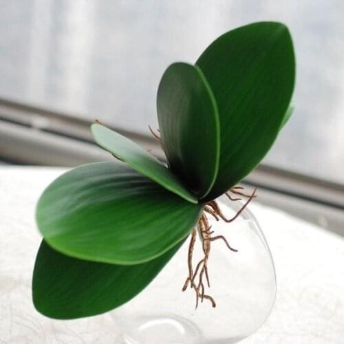 Artificial Pot Orchid Leaf Medium Size decoration artificial flower искусственный цветок