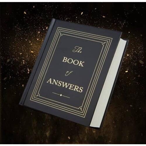 "Answers Book"Big Hard Cover Journal Diary Blank Papers Notebook Study Working Journal Pocket Memo Stationery Gift