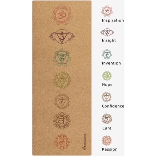 3mm Cork Natural Rubber Yoga Mat Eco-Friendly Absorb Sweat Non Slip 183cm*61cm Pilates Mat Fitness Exercise Mats Gym Sports Mat