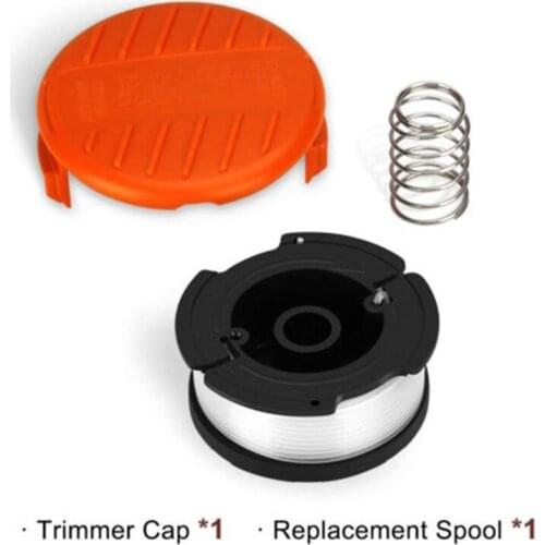 Trimmer Line + Spool Cap + Spring Kit For Black & Decker GH400 GH500 GH600 GH900 Home Garden Tool Accessories