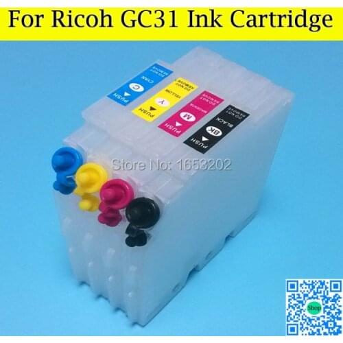 GC31 Refillable Ink Cartridge For Ricoh GXE3300/GXE5500/GXE2600/GXE5050N/GXE5550N Printer With ARC Chip