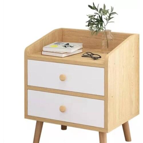 Louis Fashion Bedside Table Nordic Simple Modern Bedroom Imitation Multifunctional Solid Wood Storage Cabinet