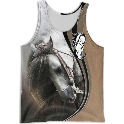 CLOOCL Love Horse Series Men Vest Popular Animal 3D Printed Men Clothing Men Casual Streetwear Harajuku Sleeveless Tops