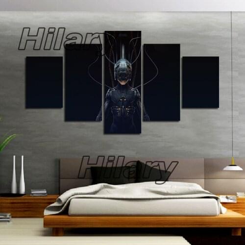 Figure Painting Kit Black War Armor Hd Print Painting Poster Home Living Room and Bedroom Wall Art Decoration Can Be Customized