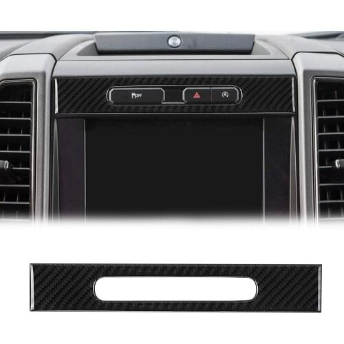 Emergency Control Panel Sticker Decoration Frame Cover Interior Accessories for Ford F150 2016 2017 2018 2019 2020 (Black)k)