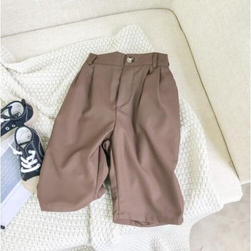 2021 new girls boys long pants cotton summer cool kids pants