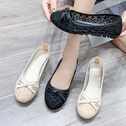2021 New spring and summer womens flat shoes fashion lace womens flat shoes