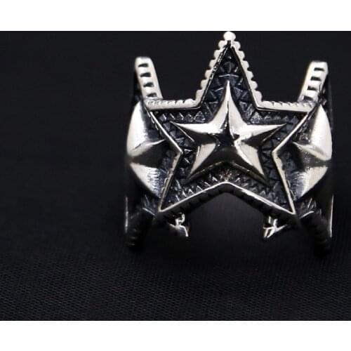 Factory wholesale silver Cody Asian Star Classic ring wide version of fashionable male ring finger