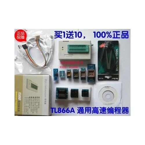 100% Original 2016 NEW V6.5 minipro TL866A usb programmer +10 items IC Adapters High speed TL866 Russian English manual