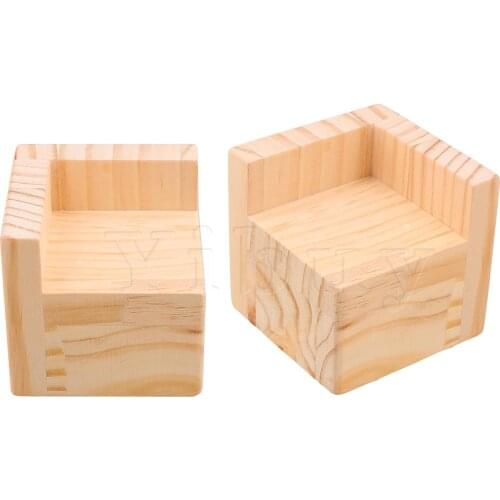 2x L-shaped Bed Riser Furniture Risers for Couch Sofa Bed Chair Table