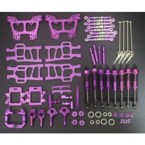 Purple Unlimited HSP 1/10 monster truck 94111 94108 whole car metal upgrade kit 102010 102011 102012 106017 108019 108022 108004