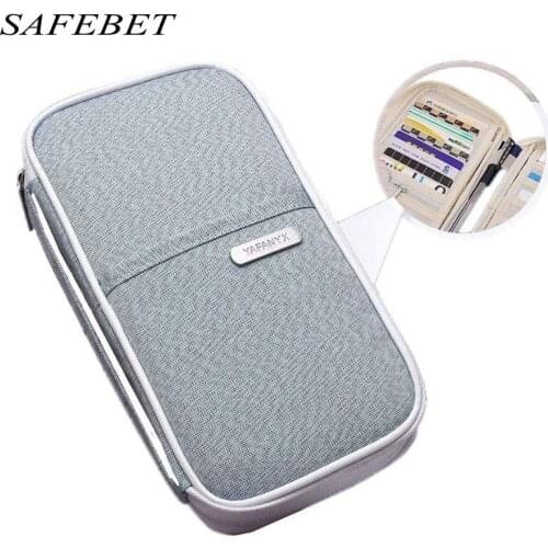 SAFEBET Brand Women Men Travel ID Passport Holder Credit Card Organizer Long Wallet Travel Passport Package For Women Card Pack
