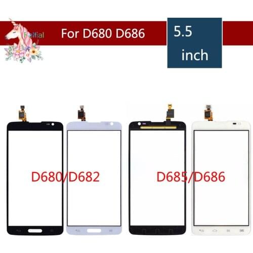 10pcs/lot 5.5" For LG G Pro Lite D680 D682 and D685 D686 Touch Screen Digitizer Sensor Outer Glass Lens Panel Replacement