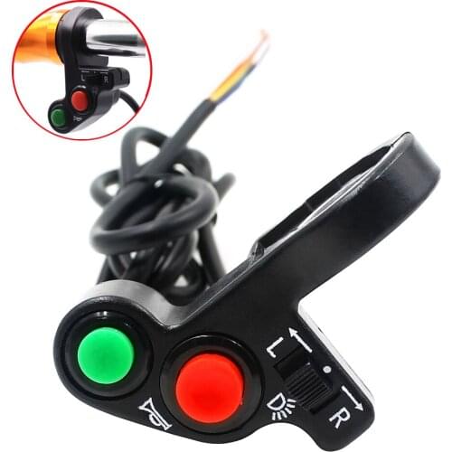 Universal 7/8" 12V Motorcycle Head Light Switch Horn Turn Signal ON/OFF For E-bike ATV Scooter