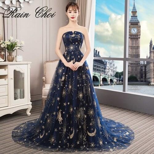 Formal Evening Dresses Strapless Wedding Party Prom Gown Sexy Long Evening Dress