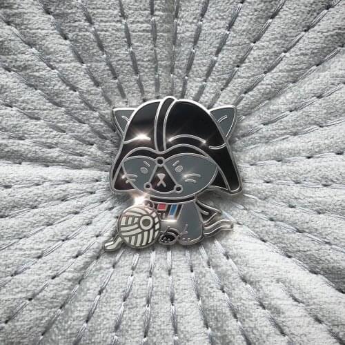 Japanese Anime Badges Cute Wearing A Hat Das Cat Hard Enamel Pin Fashion Cartoon Black Little Cat Brooch Backpack Accessories