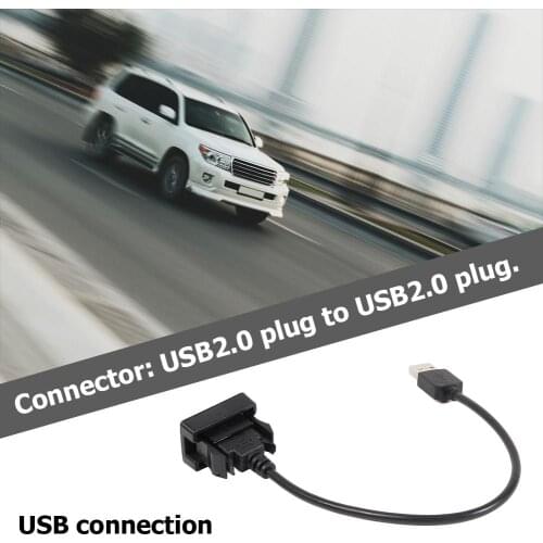 1 Piece Car Dashboard Embedded USB Port Panel Black Extension Cord Adapter For Toyota HILUX VIGO FORTUNER 2004-2012 Auto Parts