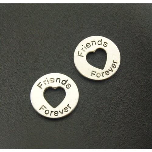 10 pcs 24mm Tibetan silver You are Loved Charm DIY Metal Bracelet Necklace Jewelry Findings
