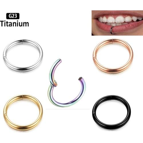 10PC F136 Titanium Piercing Nose Septum hight Segment Rings Open Small Septum Piercing Nose Ring Earrings Ear Nose Body Jewelry