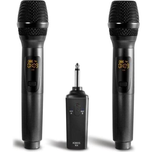 2Pcs K380S Portable Wireless Mic Karaoke KTV Party Music Singing Microphones