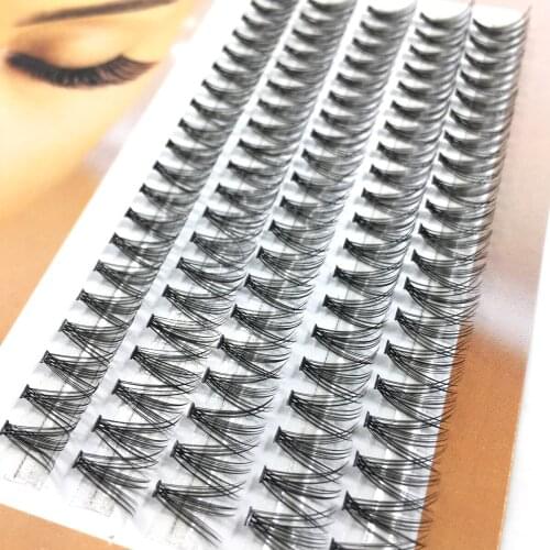 NEW long Stem Spot Fans blue Color Eyelashes Extension 5D Volume Lashes Handmade Russian Volume Lashes Extension