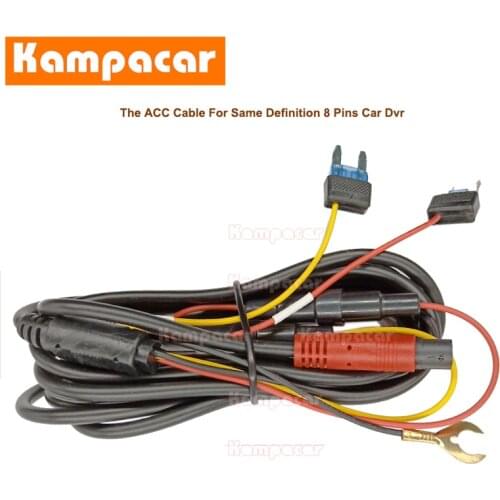 Kampacar Transformer For Car Dvrs Auto Parking Monitor Wire 2.6 Meters For Car Dash Video Recorder Car Mini Probable Transformer
