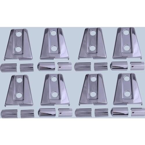 Beler 8Set ABS Chrome Door Hinge Cover Protector Trim Fit for Jeep Wrangler JK 2007-2011 2012 2013 2014 2015 2016 2017 2018