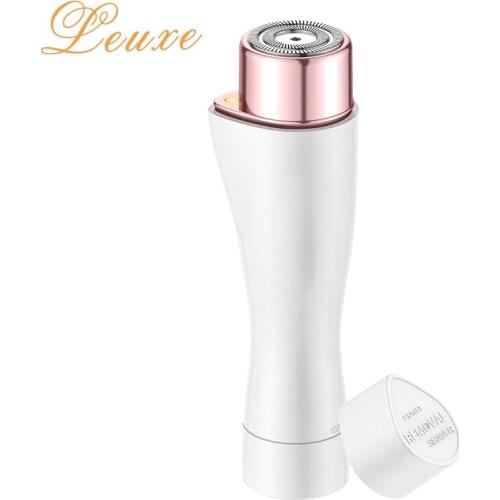 Leuxe Mini Home Hold Travel Electric Face Epilator For Women Facial Whole Body Hair Removal Razor Waterproof Trimmer Shaver