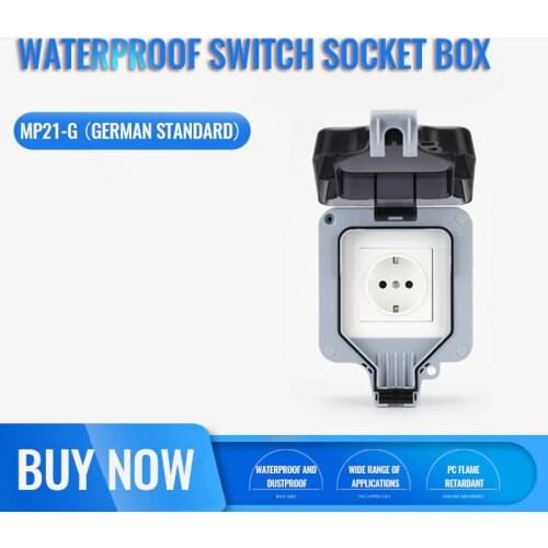 Waterproof Series Adapter German Standard Power Supply Household Converter Electrical Wall Socket