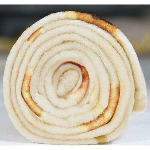Flannel Throw Rug for Baby Adult Mexican Burrito Throw Blanket Soft Corn Tortilla Throws for Sofa Couch Camping Travel Food