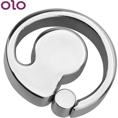 OLO Penis Rings Scrotum Rings Pendant Bondage Cock Ring Sex Toys Stainless steel Ball Scrotum Stretcher Sex Toy for Men