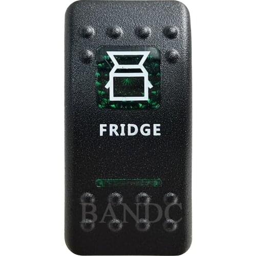 Cover Cap Only！FRIDGE Rocker Switch Cover Cap Green Window Labeled for Car Boat Truck Carling ARB Control Cap Accessories