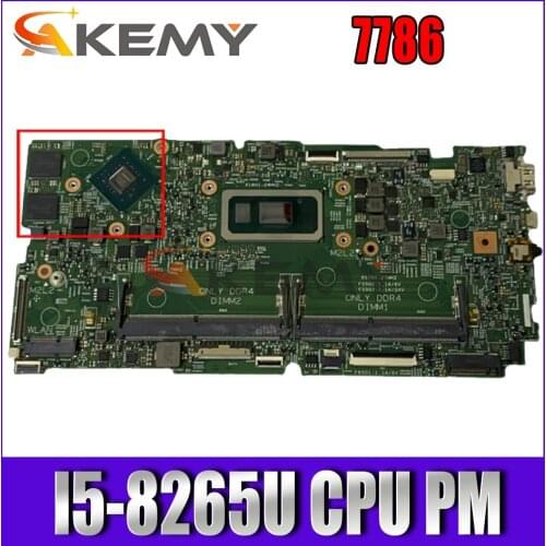 Akemy For DELL Inspiron 7786 laptop motherboard mainboard GX2JK 18706-2with I5-8265U CPU PM 7786 motherboard tested 100% ok