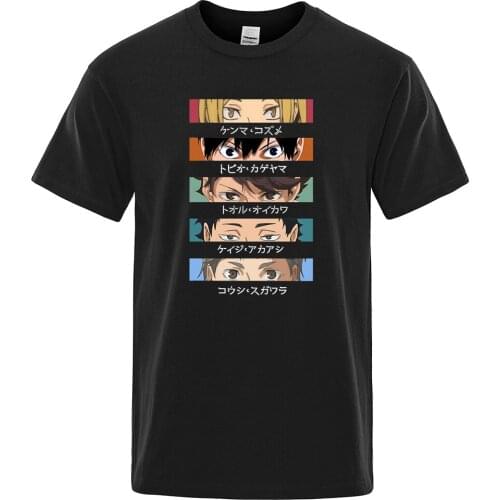 Cartoon Haikyuu T-Shirt Japanese Anime Men T-Shirts Fashion Summer Short Sleeve T Shirts Comfortable Cotton T Shirts Streetwear