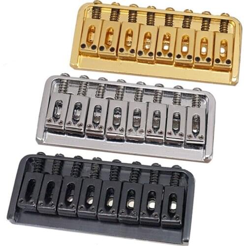 A Setof Ashtray 8 string Guitar Roller Saddle Bridge for electric guitar parts accessories - Chrome & Black & Gold for choose