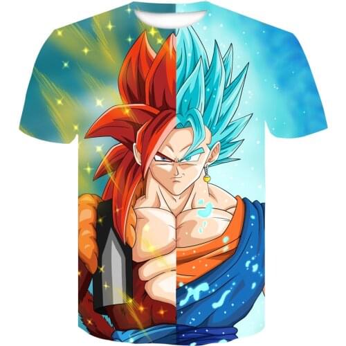 New Summer Fashion New Mens T-Shirt Anime Dragon Ball 3D Printing Men And Women Casual Short-Sleeved Oversized T-Shirt
