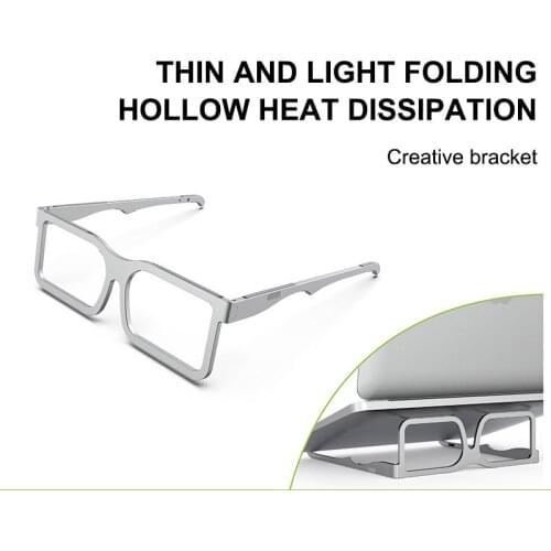 New Eye-Shaped Tablet PC Aluminum Alloy Stand Hollow Heat Dissipating Folding Portable Laptop Desktop Stand