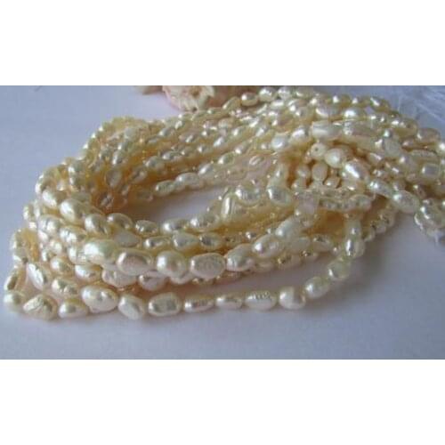 New Arrival Natural Pearl Loose Beads 8-9mm White Baroque Freshwater Pearl 38cm One Full Strand Hot DIY Women Gift Fine Jewelry