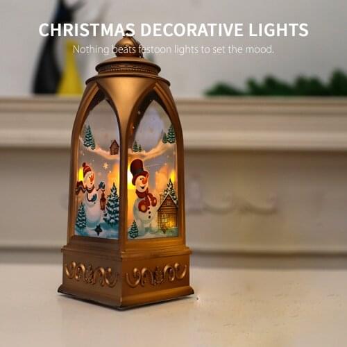 Christmas Decoration Light LED Fairy Lights Warm White Decorative Lights Snowman Elk Shaped Lighting for Wedding Party Christmas