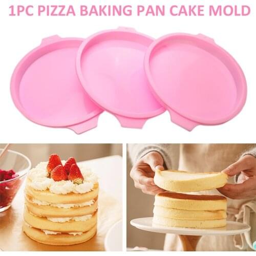 Newest 8 Inch Round Silicone Pizza Baking Pan Desserts Baking Mold Mousse Cake Jelly Moulds Kitchen Bakeware Pizza Pan DIY Tools