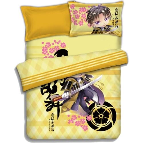 Anime Touken Ranbu Online Heshikirihasebe Bed sheets Bedding Sheet Bedding Sets Bedcover Quilt Cover Pillow Case 4PCS