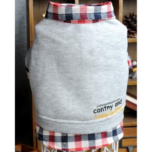 Factory Outlets New Dog Clothes Cotton Two-piece Pet Shirt Dog Sweater Pet Clothing Pet Products XS-L Free Shipping