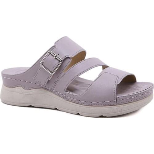 Summer Fashion Womens Wedges Sandals Beach Casual Female Platform Peep Toe Shoes Slingback Lady Super light Buckle Sandals q273