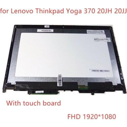13.3'' Touch Screen Glass Digitizer FHD LCD Display Assembly+Frame for Lenovo Thinkpad Yoga 370 20JH 20JJ LQ133M1JX15 LP133WF4