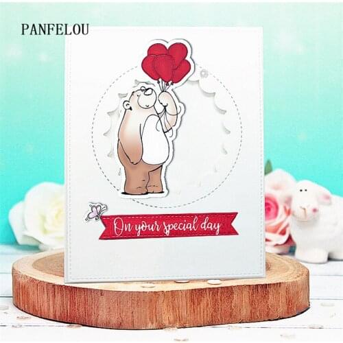 Cutting dies teddy bear Transparent Silicone Rubber Clear Stamps cartoon Scrapbooking/DIY Easter Childrens toys album