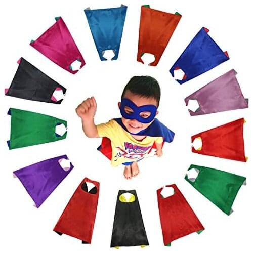 Super hero Cloak Mask Birthday Marty Boys And Girls Cloak New Arrival: DIY Capes With Masks Christmas Halloween Purim Gifts