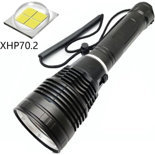 XHP70.2 LED Scuba Diving Flashlight Underwater 100M Torch Diver Lantern 26650 Submarine Light Spearfishing Light 1Mode