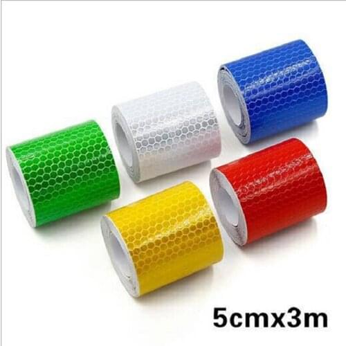 Safety Mark Reflective Tape Sticker Car Modeling Self-adhesive Warning Tape Car Motorcycle Bike Decoration DIY Adhesive Strip