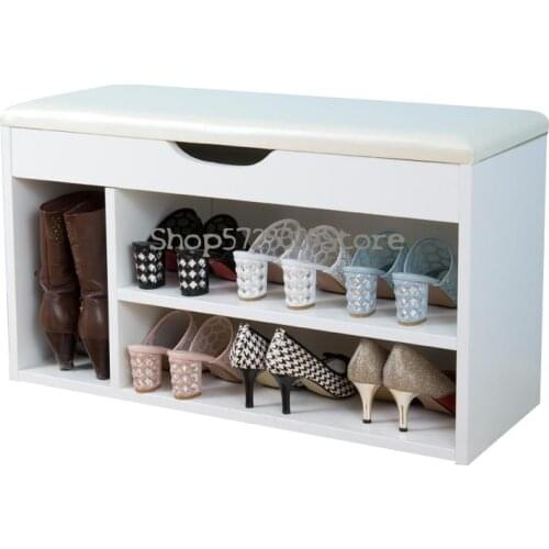Shoe Changing Stool Type Shoe Cabinet Economical Storage Belt Can Sit On Shoes Stool Soft Bag Cushion Simple Household Door Shoe